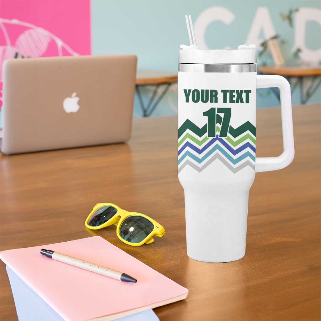 Custom Slovenia Football Tumbler With Handle Sporty Style