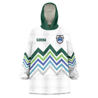 Custom Slovenia Football Wearable Blanket Hoodie Sporty Style