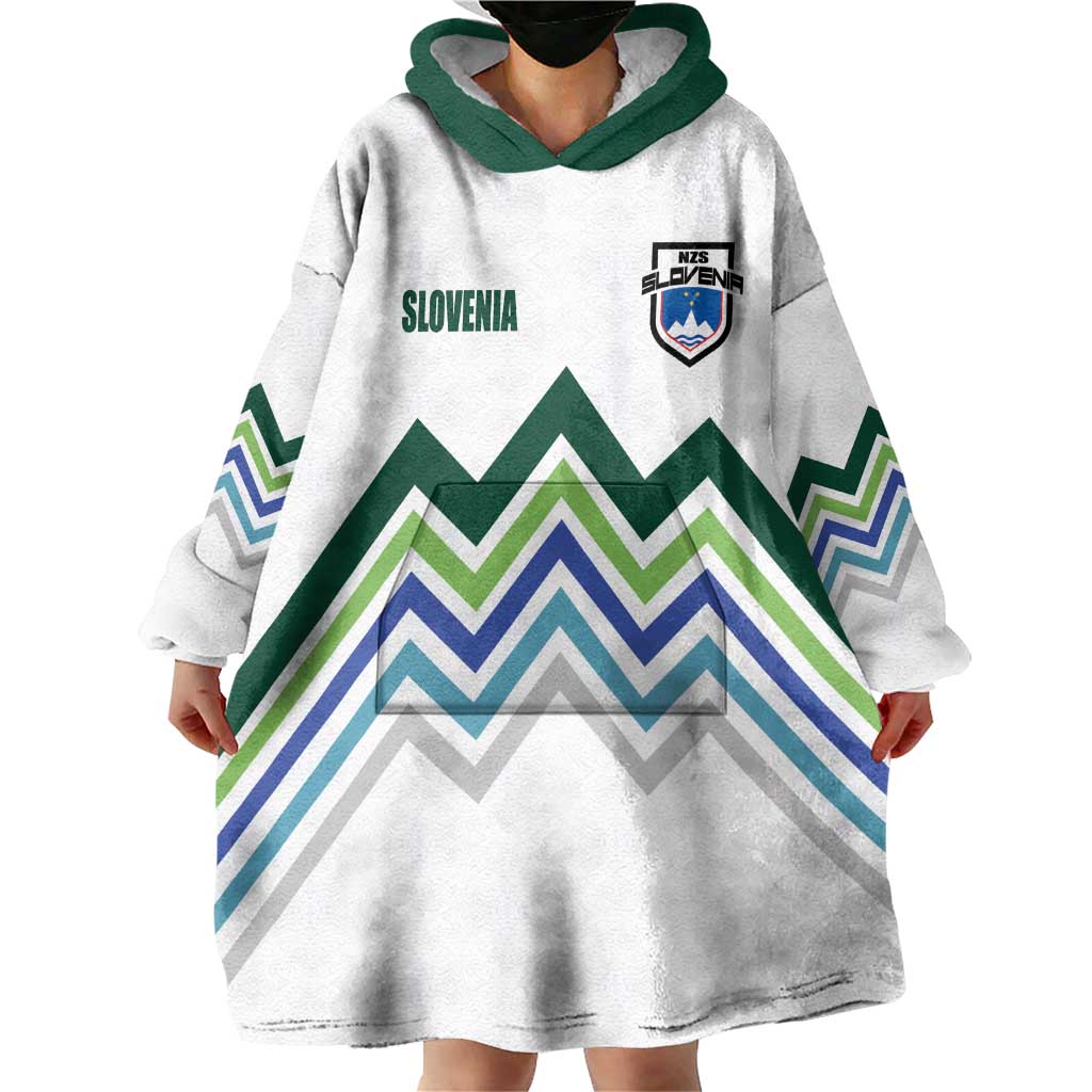 Custom Slovenia Football Wearable Blanket Hoodie Sporty Style