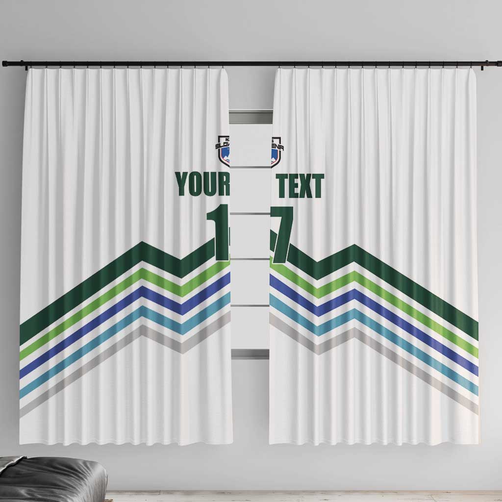 Custom Slovenia Football Window Curtain Sporty Style