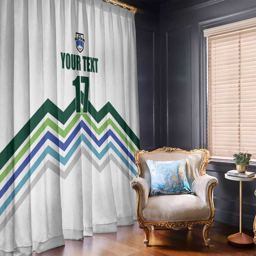 Custom Slovenia Football Window Curtain Sporty Style