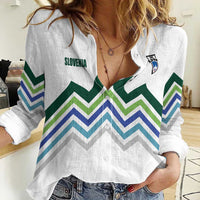 Custom Slovenia Football Women Casual Shirt Sporty Style