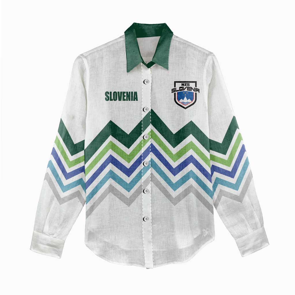Custom Slovenia Football Women Casual Shirt Sporty Style