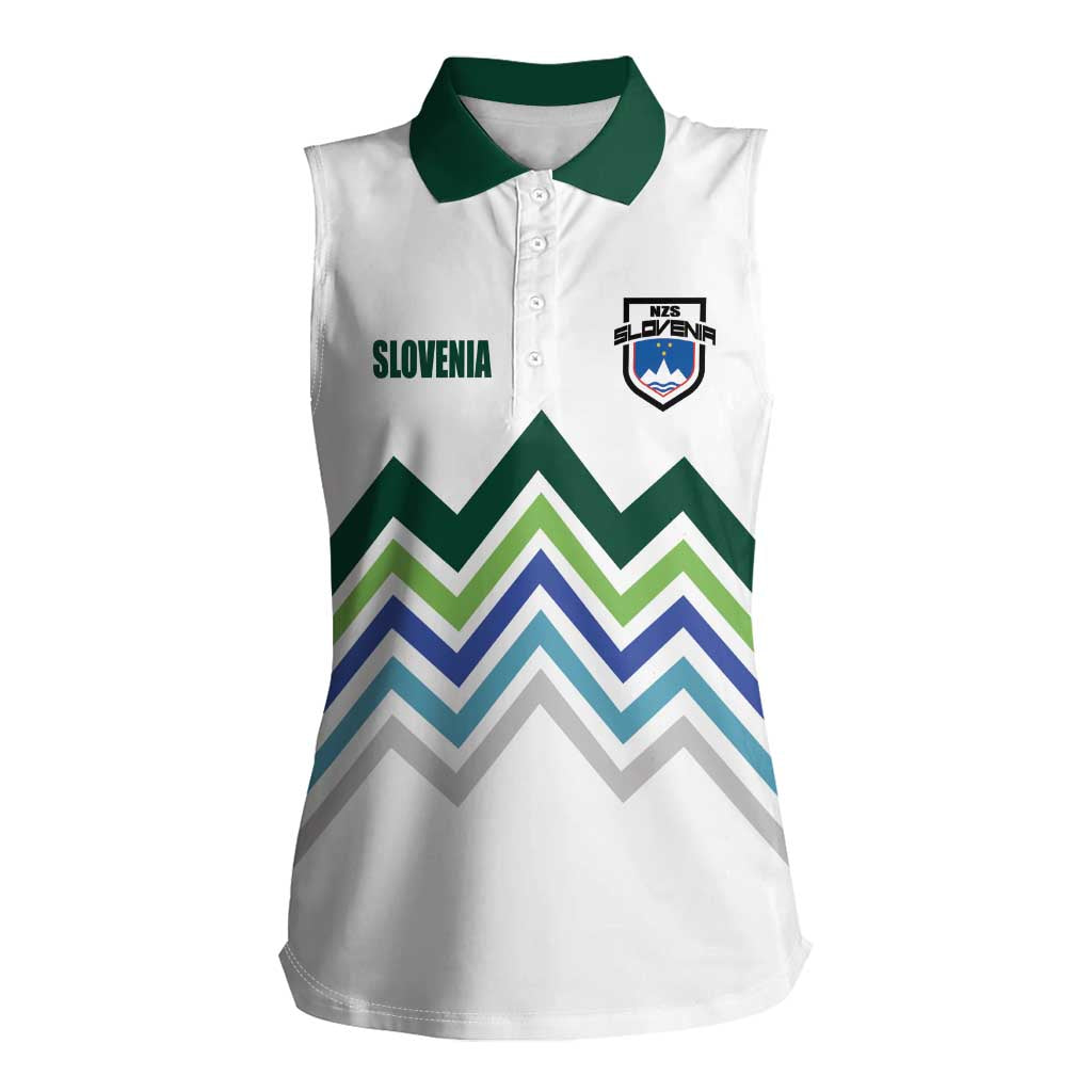 Custom Slovenia Football Women Sleeveless Polo Shirt Sporty Style