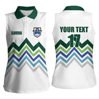 Custom Slovenia Football Women Sleeveless Polo Shirt Sporty Style