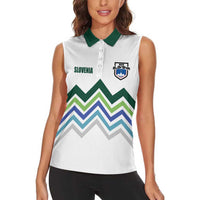 Custom Slovenia Football Women Sleeveless Polo Shirt Sporty Style