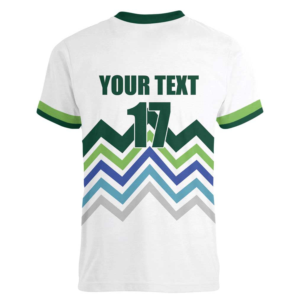 Custom Slovenia Football Women V-Neck T-Shirt Sporty Style