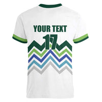 Custom Slovenia Football Women V-Neck T-Shirt Sporty Style