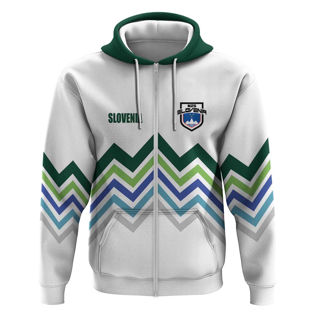 Custom Slovenia Football Zip Hoodie Sporty Style