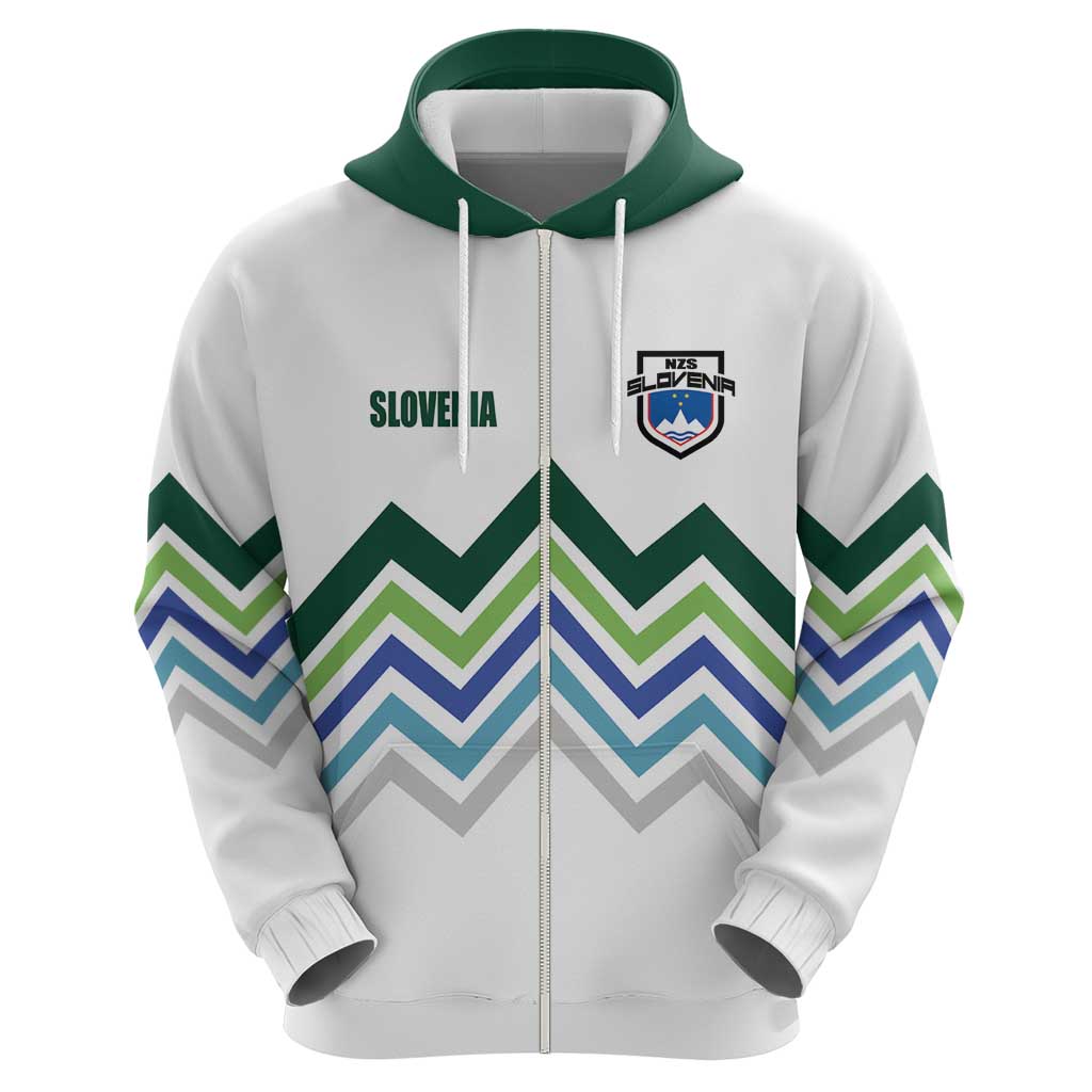 Custom Slovenia Football Zip Hoodie Sporty Style