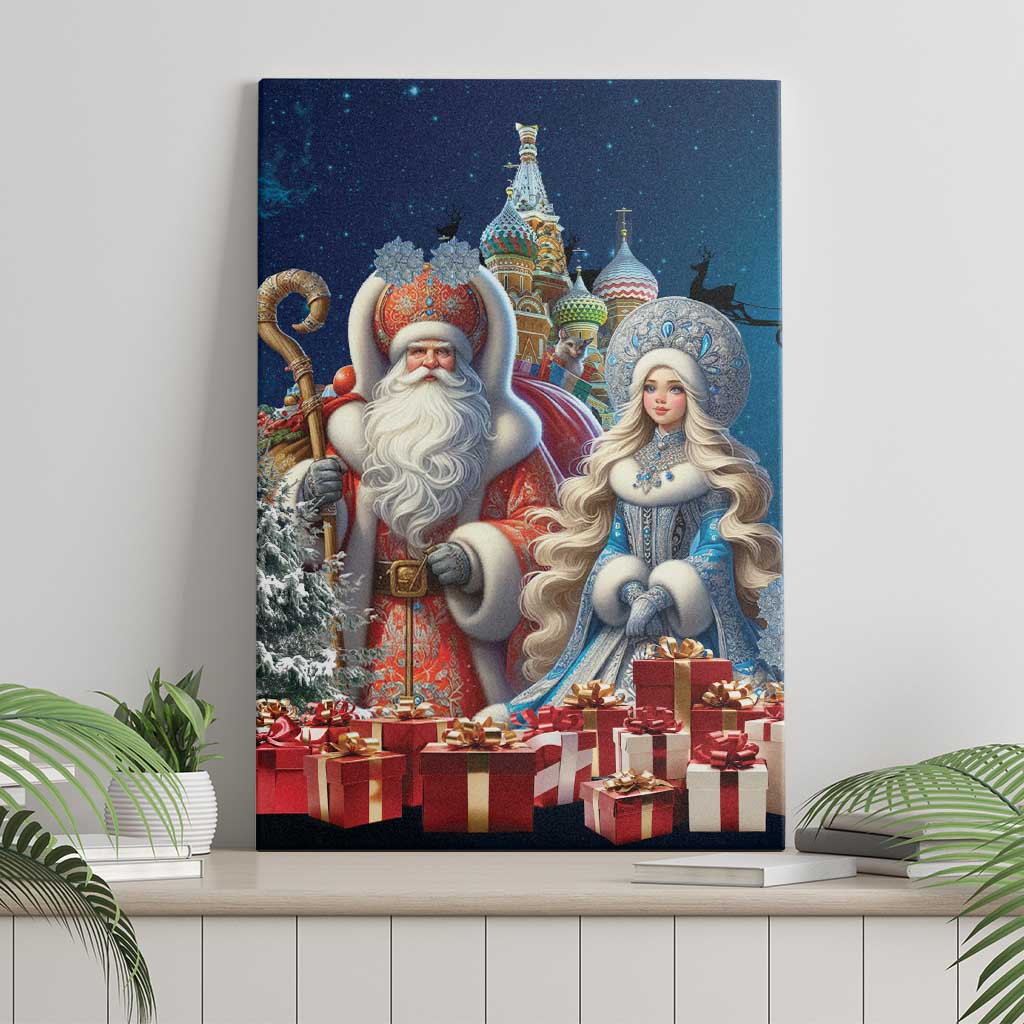 Russia Ded Moroz and Snegurochka Canvas Wall Art Orthodox Christmas Slavic Mythology LT17 - Wonder Print Shop