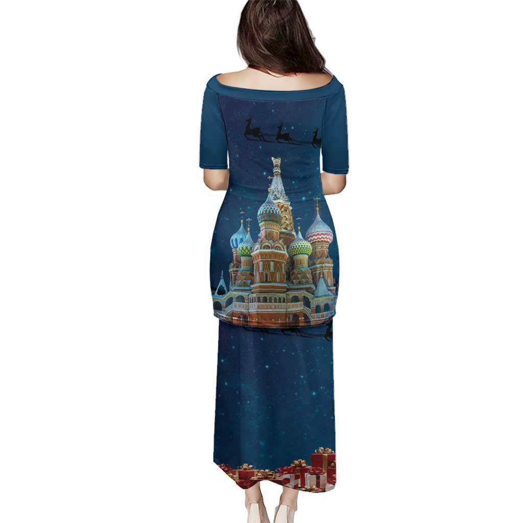 Russia Ded Moroz and Snegurochka Family Matching Puletasi and Hawaiian Shirt Orthodox Christmas Slavic Mythology