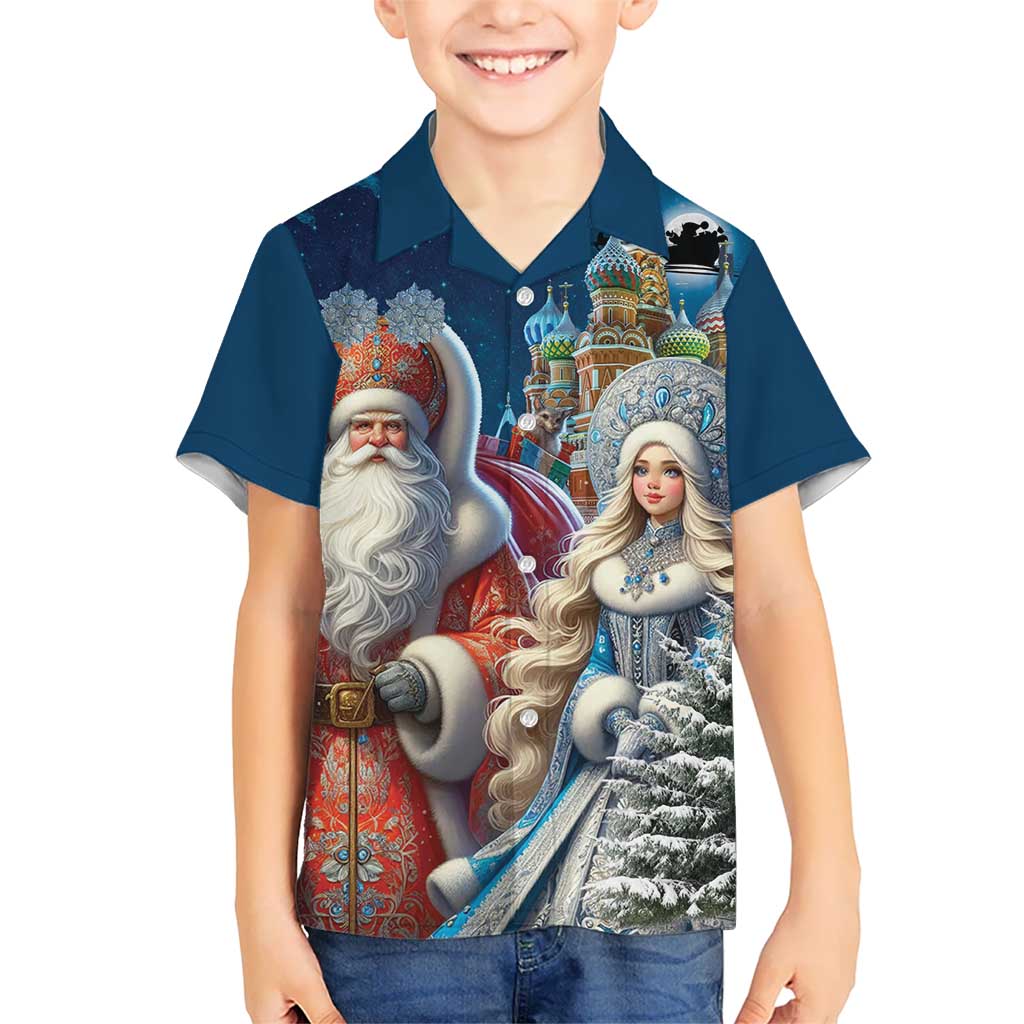 Russia Ded Moroz and Snegurochka Hawaiian Shirt Orthodox Christmas Slavic Mythology LT17 - Wonder Print Shop