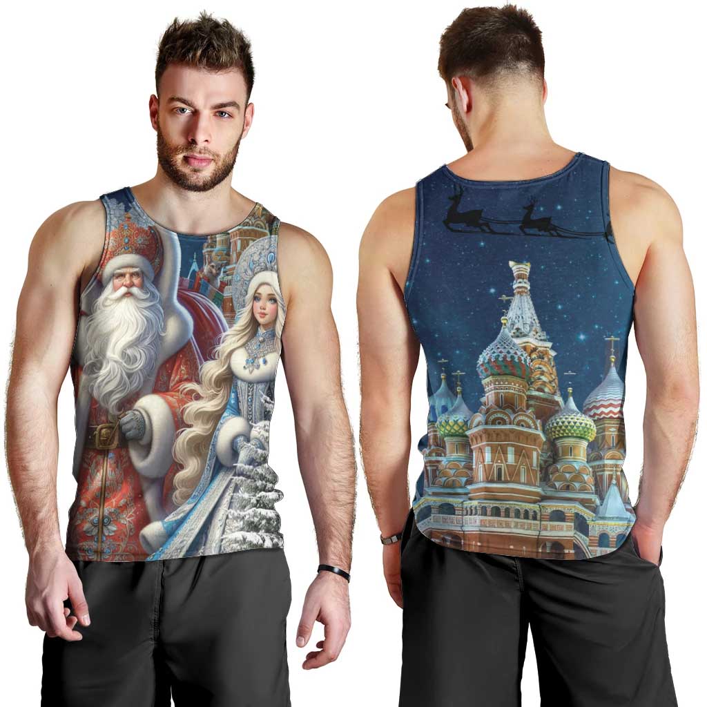 Russia Ded Moroz and Snegurochka Men Tank Top Orthodox Christmas Slavic Mythology LT17 - Wonder Print Shop
