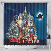 Russia Ded Moroz and Snegurochka Shower Curtain Orthodox Christmas Slavic Mythology LT17 - Wonder Print Shop