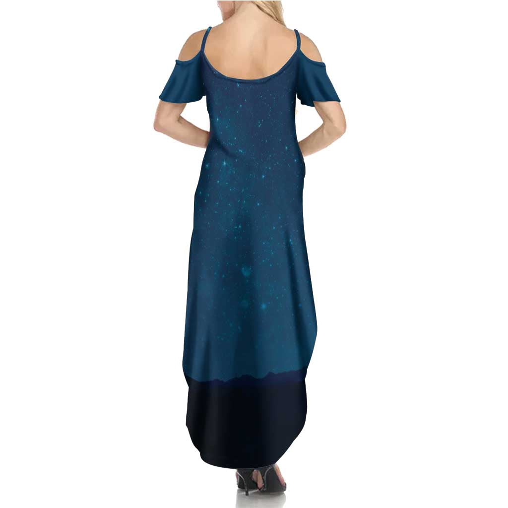 Russia Ded Moroz and Snegurochka Summer Maxi Dress Orthodox Christmas Slavic Mythology LT17 - Wonder Print Shop