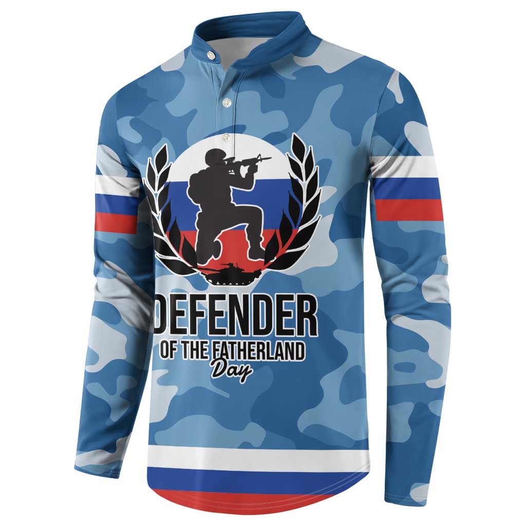 Russia Defender of the Fatherland Day Button Sweatshirt 23th February LT17 - Wonder Print Shop
