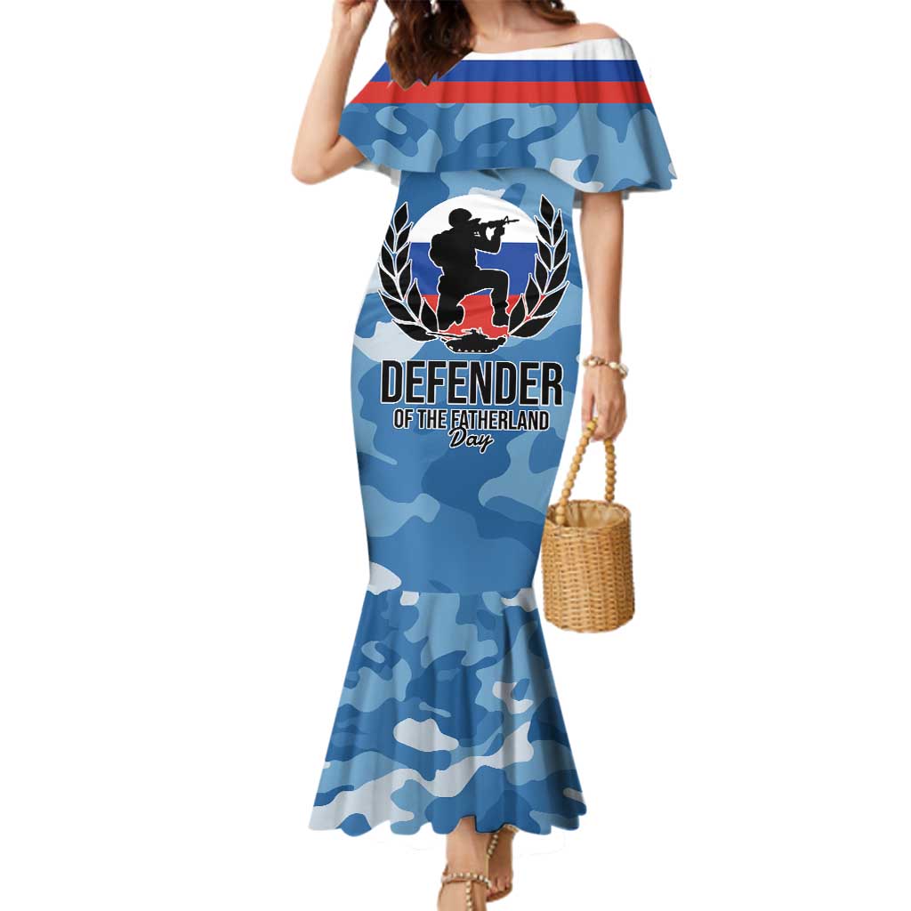 Russia Defender of the Fatherland Day Family Matching Mermaid Dress and Hawaiian Shirt 23th February LT17 - Wonder Print Shop