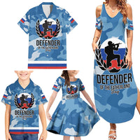 Russia Defender of the Fatherland Day Family Matching Summer Maxi Dress and Hawaiian Shirt 23th February LT17 - Wonder Print Shop