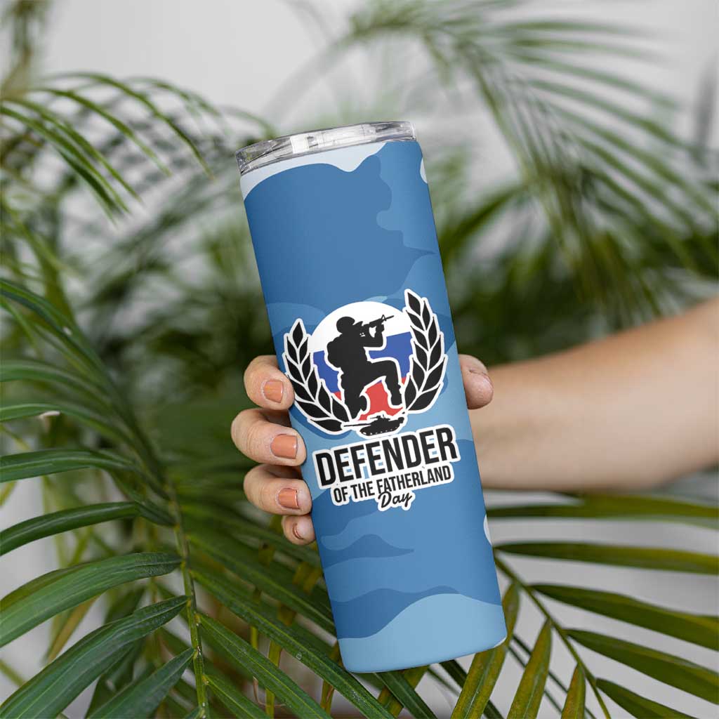 Russia Defender of the Fatherland Day Skinny Tumbler 23th February LT17 - Wonder Print Shop