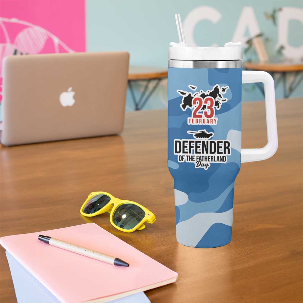 Russia Defender of the Fatherland Day Tumbler With Handle 23th February LT17 - Wonder Print Shop