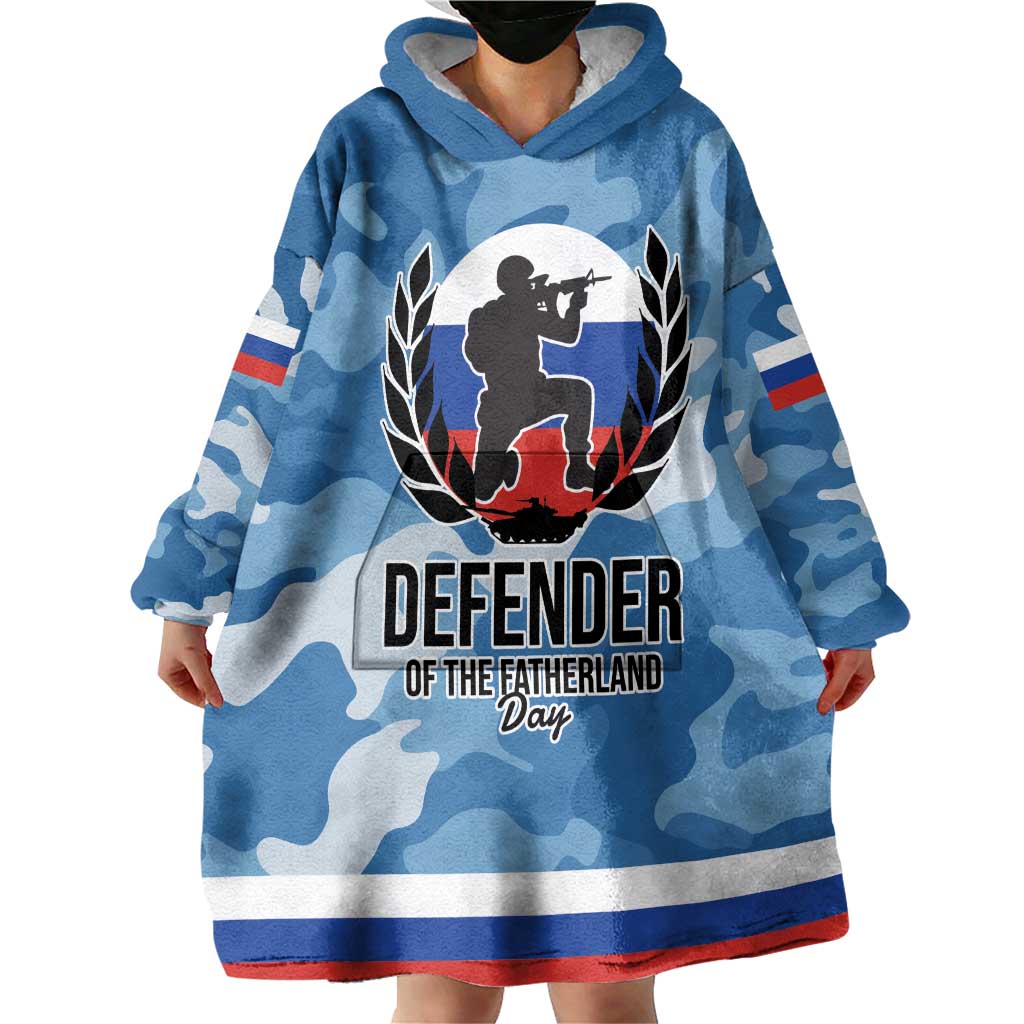Russia Defender of the Fatherland Day Wearable Blanket Hoodie 23th February LT17 - Wonder Print Shop