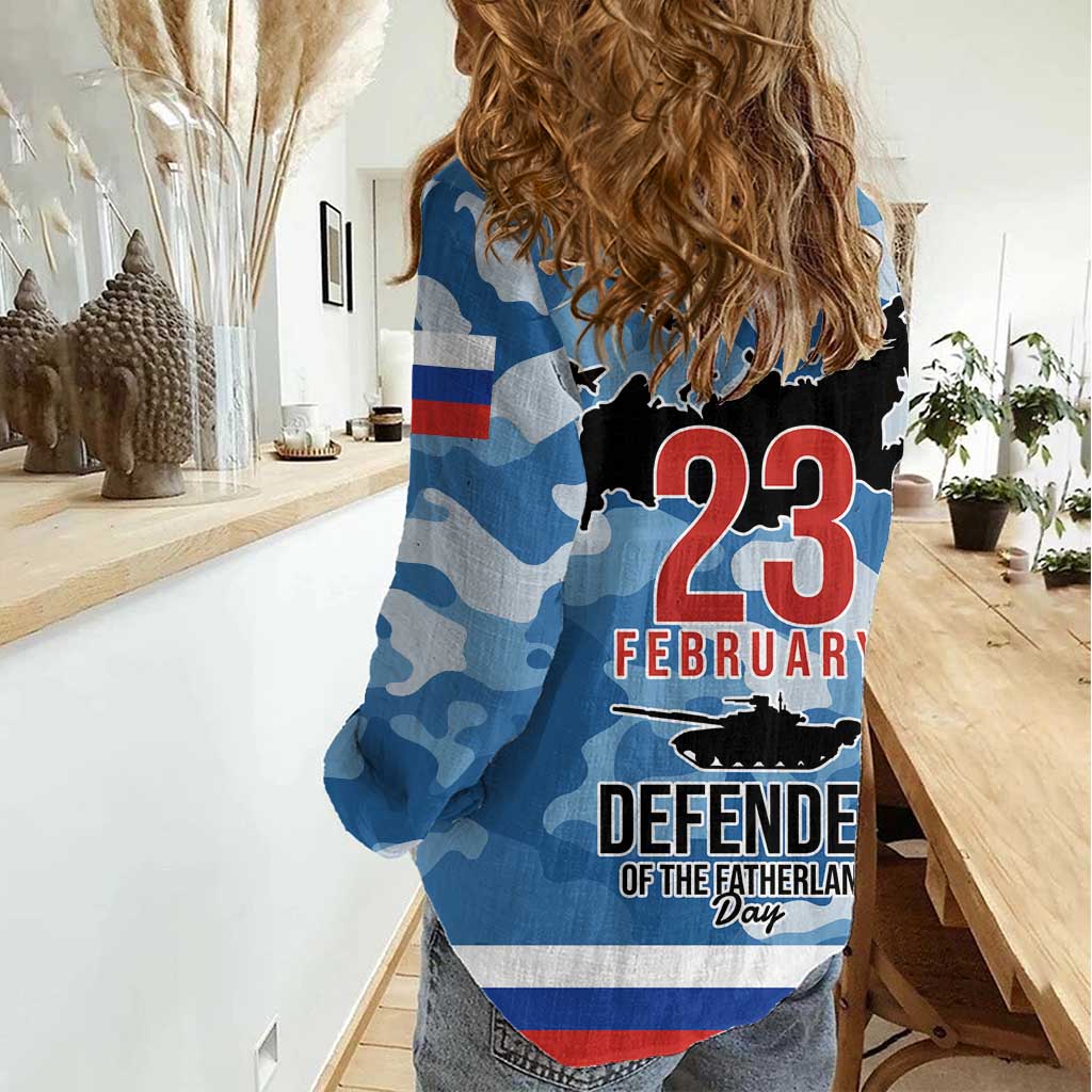 Russia Defender of the Fatherland Day Women Casual Shirt 23th February LT17 - Wonder Print Shop