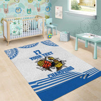 Custom Greece Basketball Champions Area Rug Sporty Style with Eagle Mascot