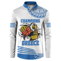 Custom Greece Basketball Champions Button Sweatshirt Sporty Style with Eagle Mascot
