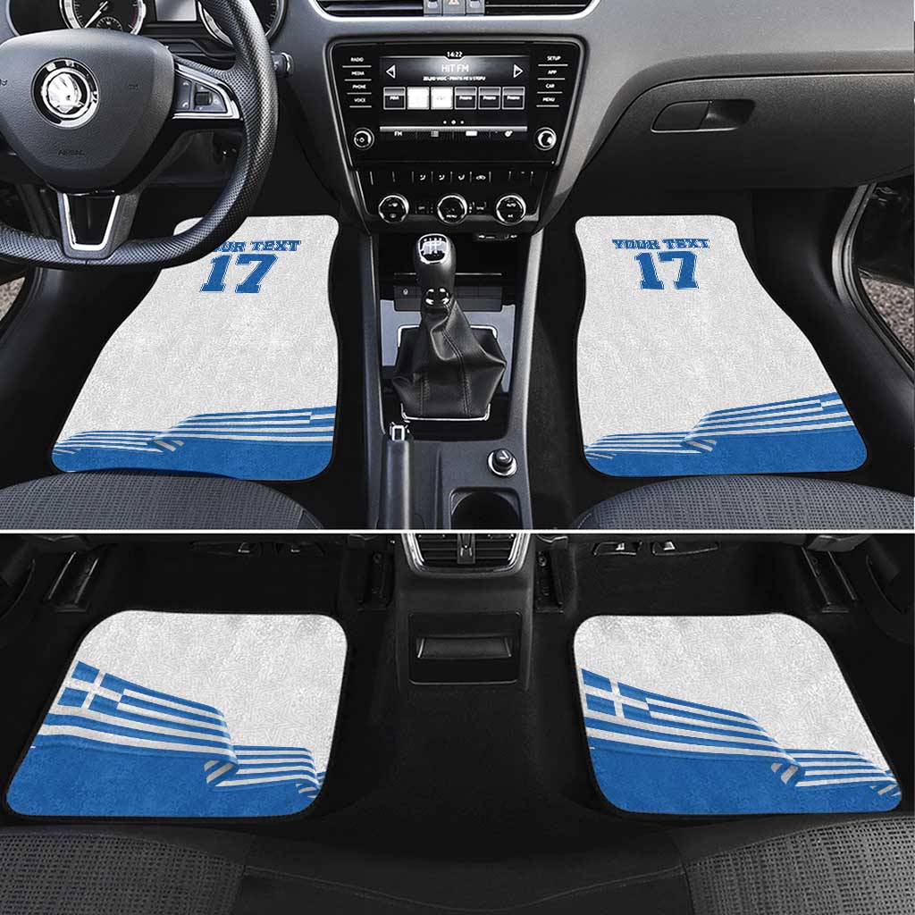 Custom Greece Basketball Champions Car Mats Sporty Style with Eagle Mascot