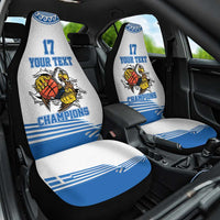 Custom Greece Basketball Champions Car Seat Cover Sporty Style with Eagle Mascot
