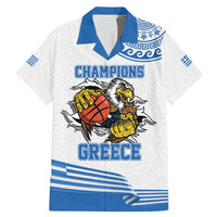 Custom Greece Basketball Champions Family Matching Mermaid Dress and Hawaiian Shirt Sporty Style with Eagle Mascot