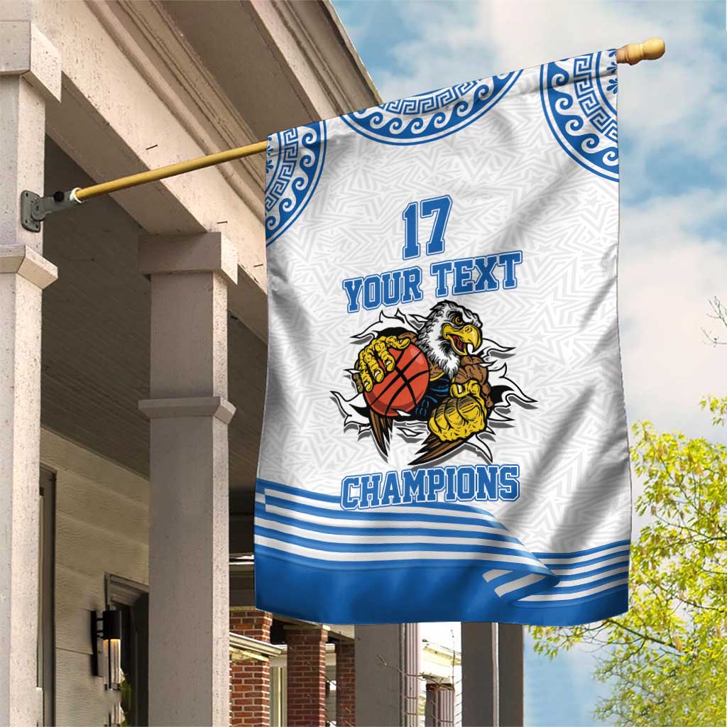 Custom Greece Basketball Champions Garden Flag Sporty Style with Eagle Mascot