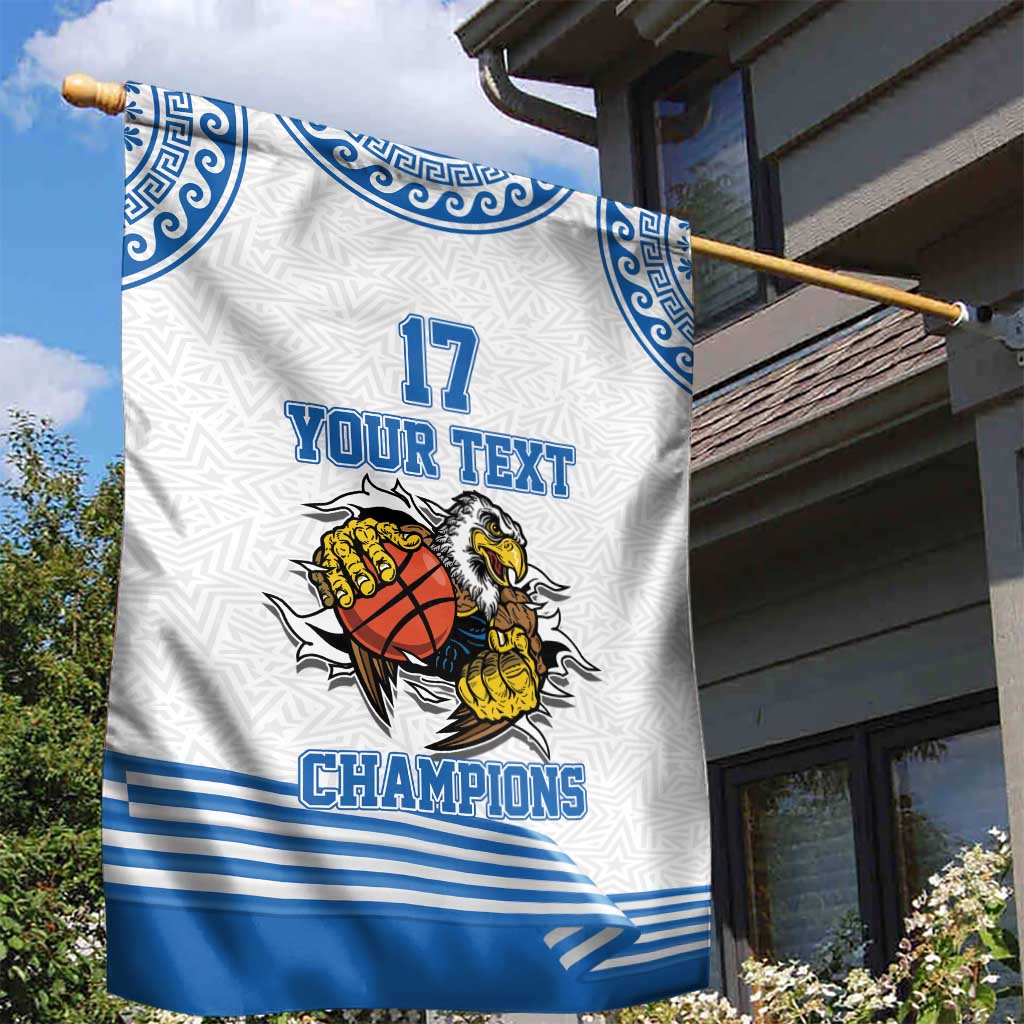 Custom Greece Basketball Champions Garden Flag Sporty Style with Eagle Mascot