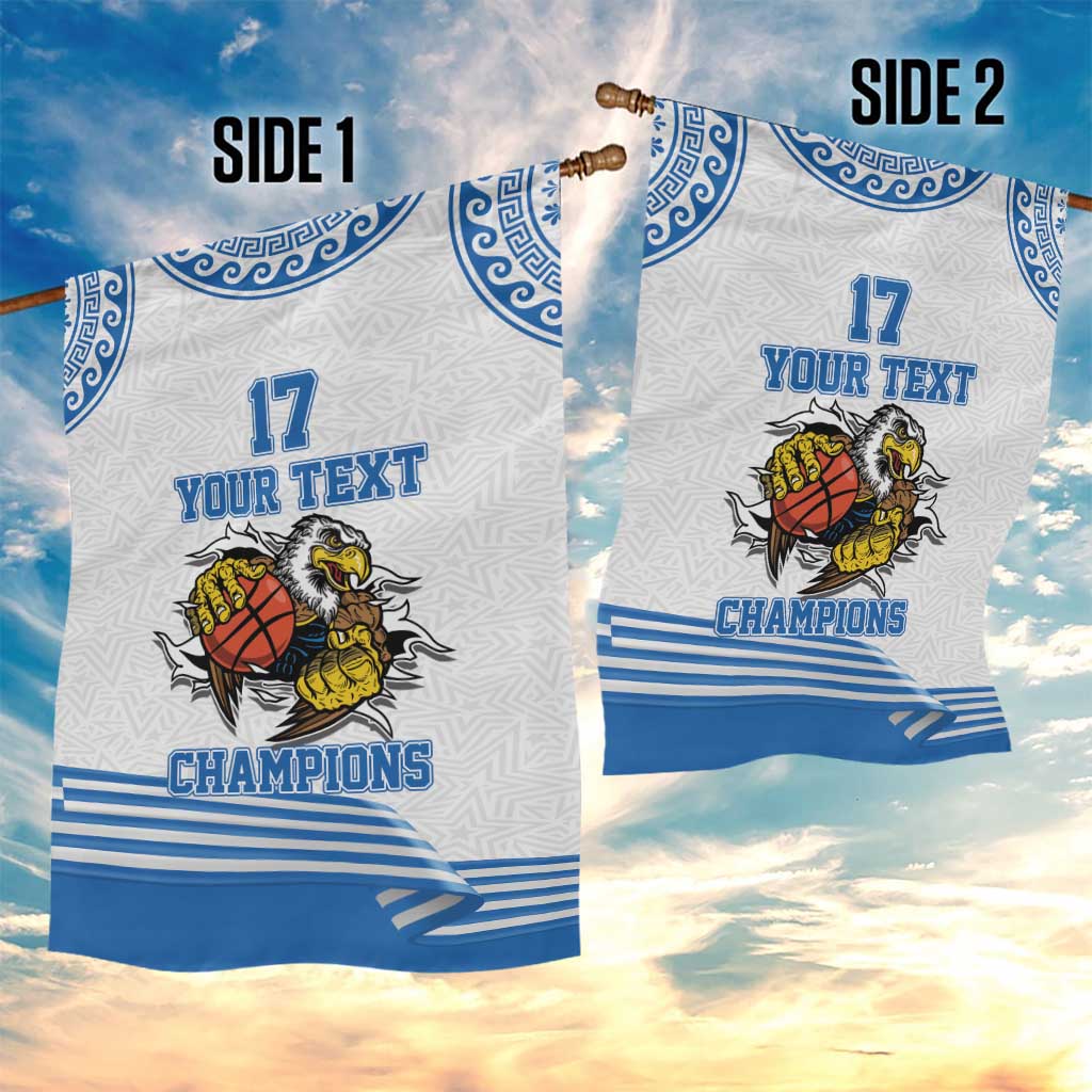 Custom Greece Basketball Champions Garden Flag Sporty Style with Eagle Mascot