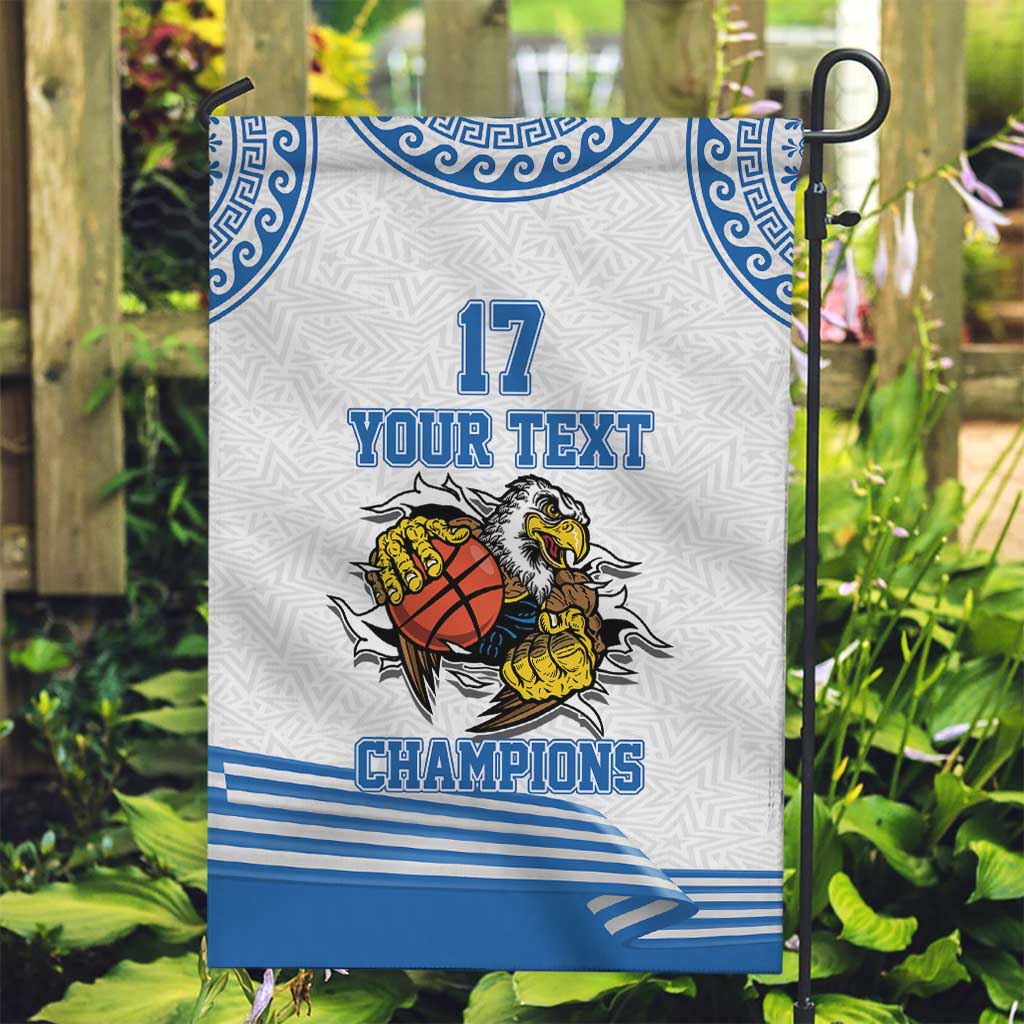 Custom Greece Basketball Champions Garden Flag Sporty Style with Eagle Mascot