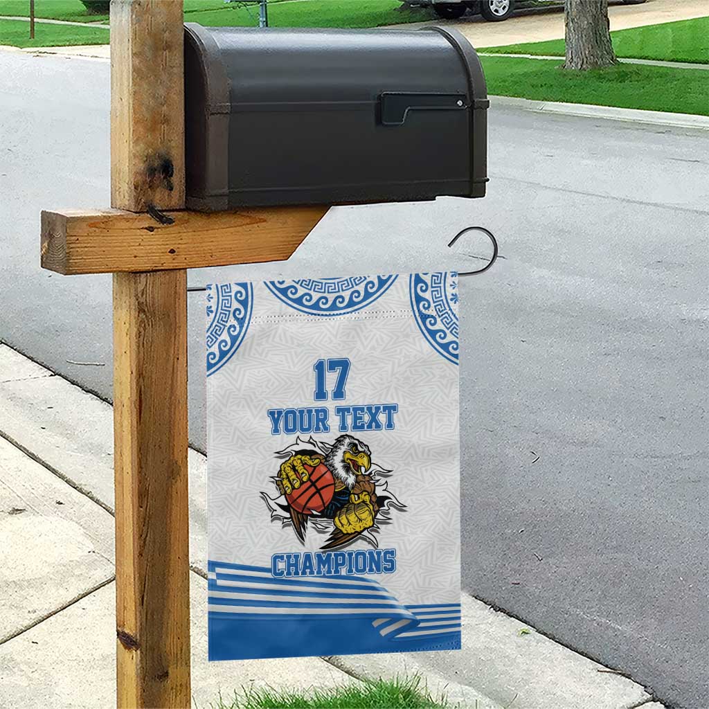 Custom Greece Basketball Champions Garden Flag Sporty Style with Eagle Mascot
