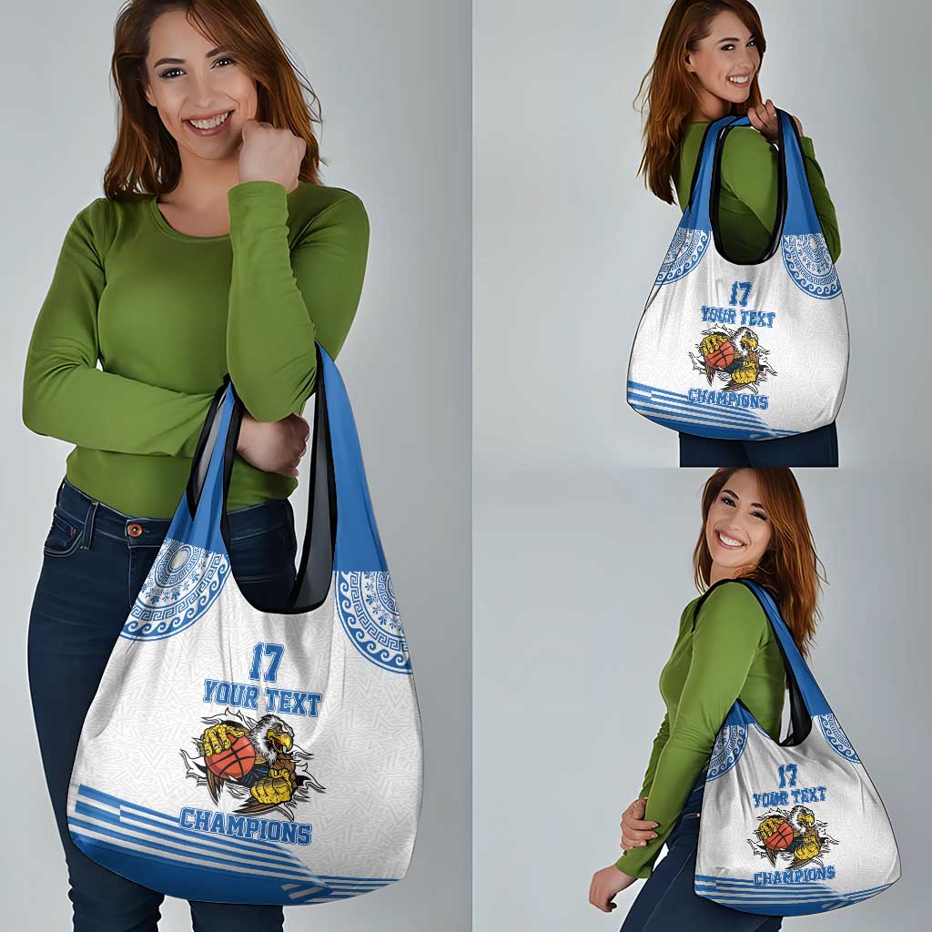 Custom Greece Basketball Champions Grocery Bag Sporty Style with Eagle Mascot