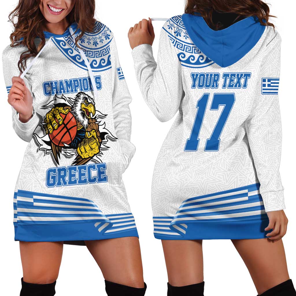 Custom Greece Basketball Champions Hoodie Dress Sporty Style with Eagle Mascot