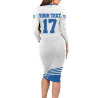 Custom Greece Basketball Champions Long Sleeve Bodycon Dress Sporty Style with Eagle Mascot