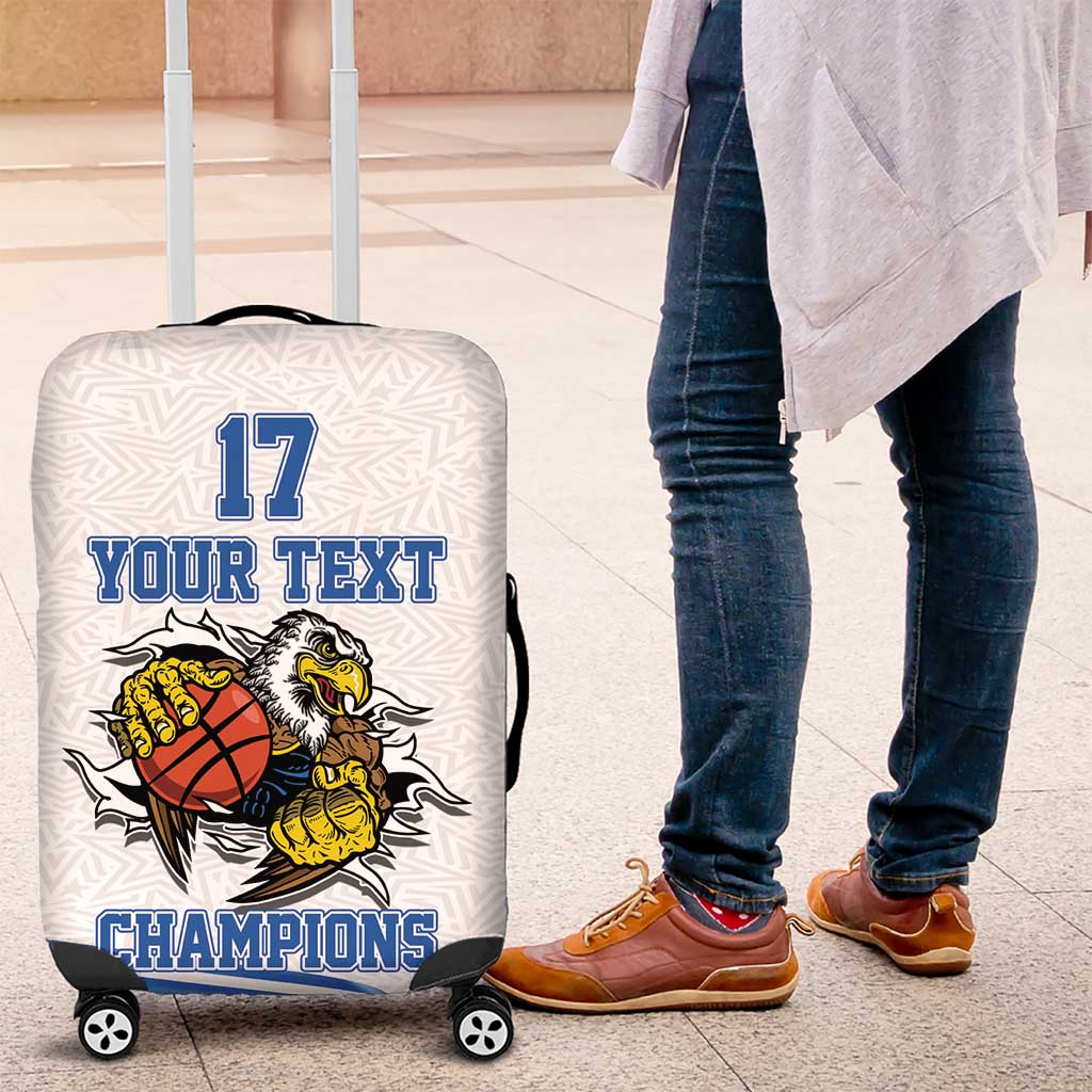 Custom Greece Basketball Champions Luggage Cover Sporty Style with Eagle Mascot