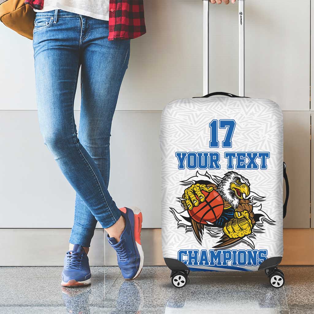 Custom Greece Basketball Champions Luggage Cover Sporty Style with Eagle Mascot