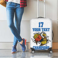 Custom Greece Basketball Champions Luggage Cover Sporty Style with Eagle Mascot