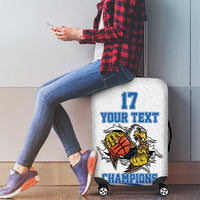 Custom Greece Basketball Champions Luggage Cover Sporty Style with Eagle Mascot