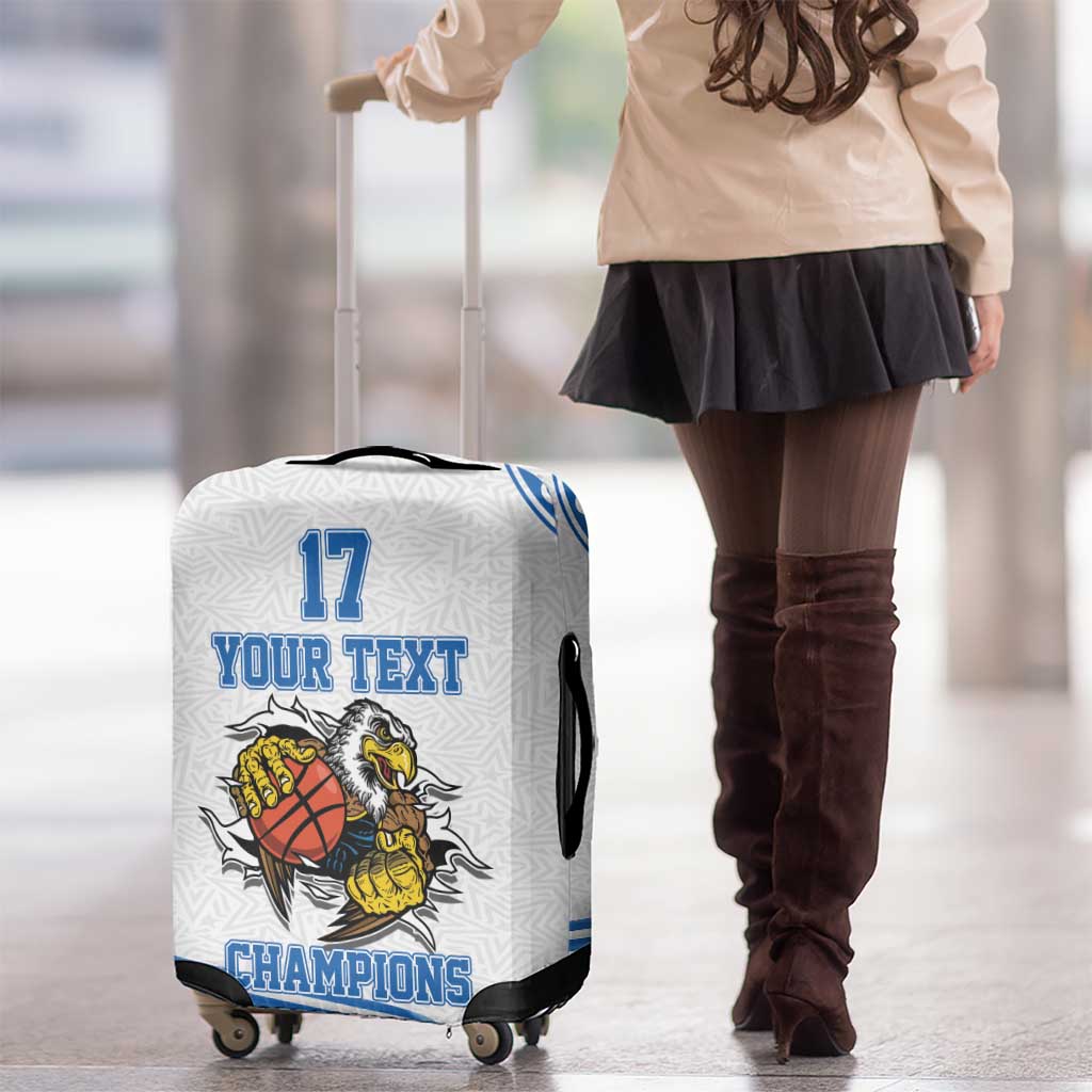 Custom Greece Basketball Champions Luggage Cover Sporty Style with Eagle Mascot