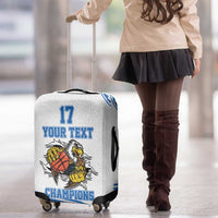 Custom Greece Basketball Champions Luggage Cover Sporty Style with Eagle Mascot