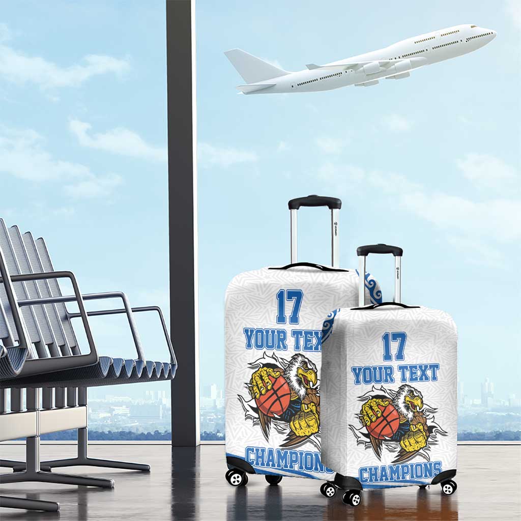 Custom Greece Basketball Champions Luggage Cover Sporty Style with Eagle Mascot