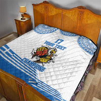 Custom Greece Basketball Champions Quilt Sporty Style with Eagle Mascot