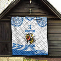 Custom Greece Basketball Champions Quilt Sporty Style with Eagle Mascot