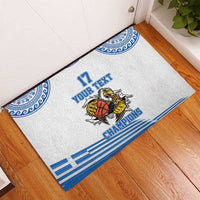 Custom Greece Basketball Champions Rubber Doormat Sporty Style with Eagle Mascot